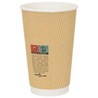 Papieren koffiekopjes 500 st 16oz 400 ml bruin