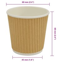 Papieren koffiekopjes 1000 st 4oz 100 ml bruin