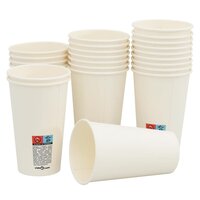 Papieren koffiekopjes 1000 st 16oz 400 ml wit