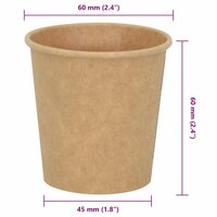 Papieren koffiekopjes 1000 st 4oz 100 ml bruin