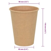 Papieren koffiekopjes 1000 st 12oz 300 ml bruin