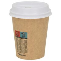 Papieren koffiebekerdeksels &Oslash;80 mm 8oz 1000 st kunststof wit