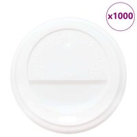 Papieren koffiebekerdeksels &Oslash;80 mm 8oz 1000 st kunststof wit