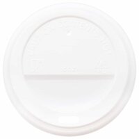 Papieren koffiebekerdeksels &Oslash;80 mm 8oz 1000 st kunststof wit