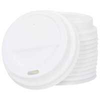 Papieren koffiebekerdeksels &Oslash;80 mm 8oz 1000 st kunststof wit