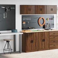Garagekasten 2 st spaanplaat bruin eiken