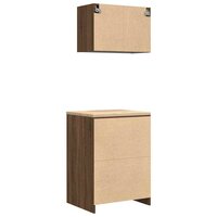 Garagekasten 2 st spaanplaat bruin eiken