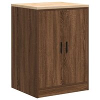 Garagekasten 2 st spaanplaat bruin eiken
