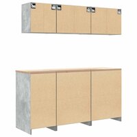 Garagekasten 6 st bewerkt hout betongrijs
