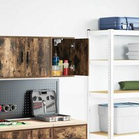 Garagewandkast bewerkt hout gerookt eiken