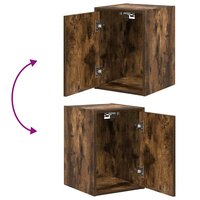 Garagewandkast bewerkt hout gerookt eiken