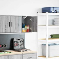 Garage wandkast bewerkt hout grijs Sonoma