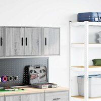 Garage wandkast bewerkt hout grijs Sonoma