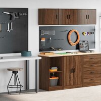 Garagekasten 2 st spaanplaat bruin eiken