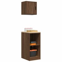 Garagekasten 2 st spaanplaat bruin eiken