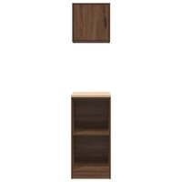 Garagekasten 2 st spaanplaat bruin eiken