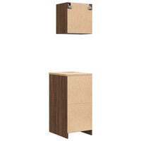 Garagekasten 2 st spaanplaat bruin eiken