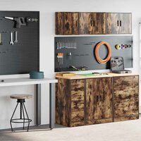 Garagekasten 2 st Spaanplaat gerookt eiken
