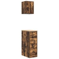 Garagekasten 2 st Spaanplaat gerookt eiken
