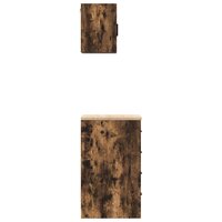Garagekasten 2 st Spaanplaat gerookt eiken