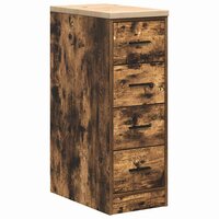 Garagekasten 2 st Spaanplaat gerookt eiken