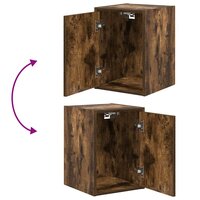 Garagekasten 2 st Spaanplaat gerookt eiken