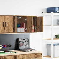 Garage wandkasten 2 st bewerkt hout oud hout