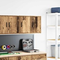 Garage wandkasten 2 st bewerkt hout oud hout
