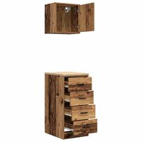 Garagekasten 2 st bewerkt hout oud hout