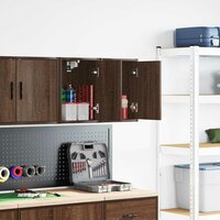 Garagewandkasten 2 st spaanplaat bruin eiken