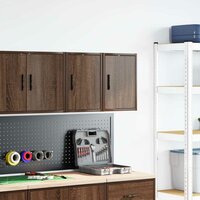 Garagewandkasten 2 st spaanplaat bruin eiken