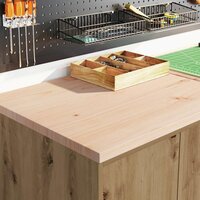 Garagekasten 2 st bewerkt hout ambachtelijk eikenhout