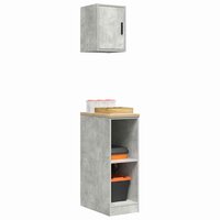 Garagekasten 2 st bewerkt hout betongrijs