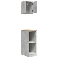 Garagekasten 2 st bewerkt hout betongrijs