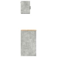 Garagekasten 2 st bewerkt hout betongrijs