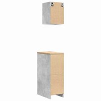 Garagekasten 2 st bewerkt hout betongrijs