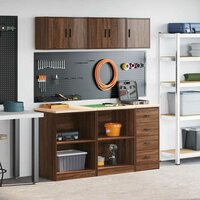 Garagekasten 6 st spaanplaat bruin eiken