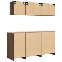 Garagekasten 6 st spaanplaat bruin eiken