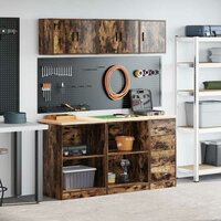 Garagekasten 6 st Spaanplaat gerookt eiken