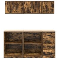 Garagekasten 6 st Spaanplaat gerookt eiken