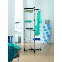 Metaltex Faro Droogtoren 38 M Drooglijn 4 Etages 64X69X171 Cm Zilver/Zwart