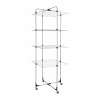 Metaltex Aliseo Droogtoren 40 M Drooglijn 4 Etages 76X68X189 Cm Zilver/Zwart