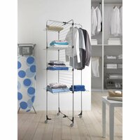 Metaltex Aliseo Droogtoren 40 M Drooglijn 4 Etages 76X68X189 Cm Zilver/Zwart
