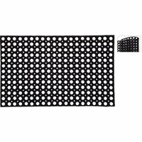 Basic Rubberen Deurmat Met Gaten 50X80 Cm Zwart