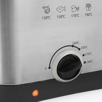 Princess 182612 Mini Friteuse 1.5L 1000W Rvs/Zwart