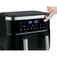 Severin Fr2453 Heteluchtfriteuse Xxl 2X3.8L 2850W Zwart/Zilver
