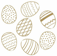 Duni Servetten Golden Eggs 3-Laags 33X33Cm