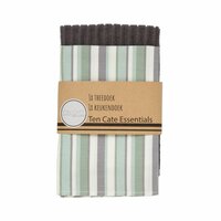 Ten Cate Theedoek En Keukendoek Streep Grijs/Groen
