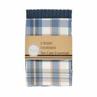 Ten Cate Theedoek En Keukendoek Ruit Denim Blauw