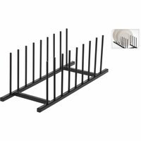 Overige Merken Metalen Bordenhouder 34.5X12.5 Cm Zwart